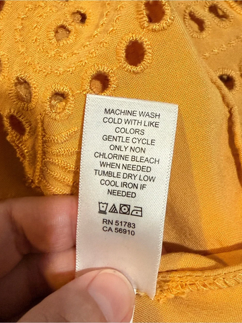 Maurices Yellow Eyelet-Hem Maxi Dress
